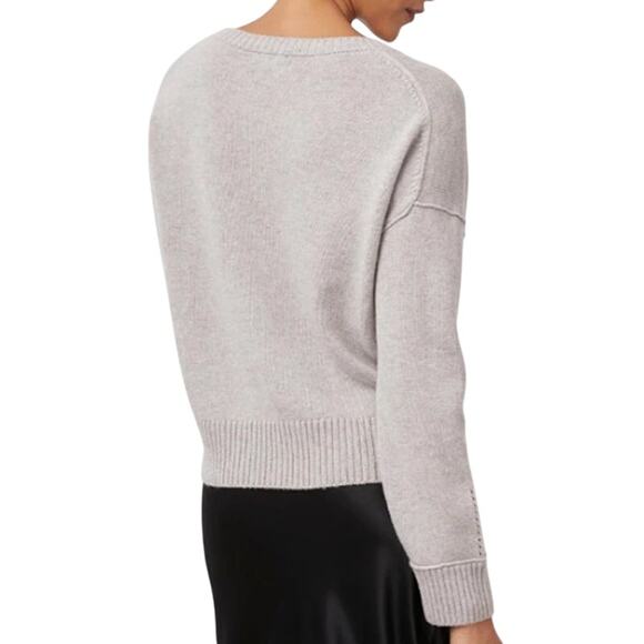 Rails "Presley" Dove Gray Cashmere Wool Blend Pullover Round Neck Sweater M - Picture 2 of 10